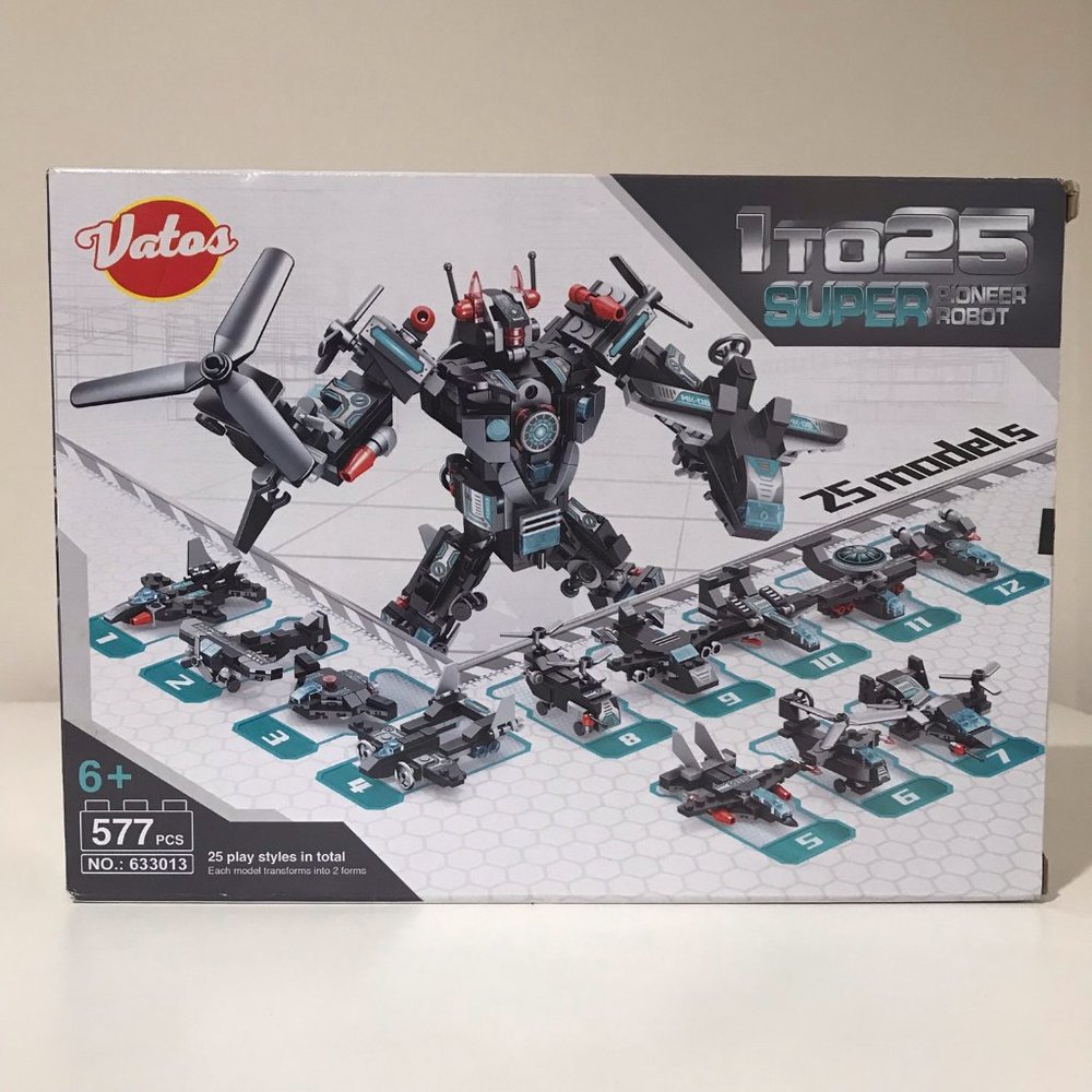 Vatos STEM 1 to 25 Super Pioneer Robot Brand New Unopened Box 577 Pieces 633013